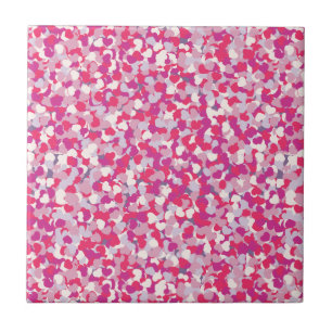 multi Colour Heart Confetti2 Ceramic Tile