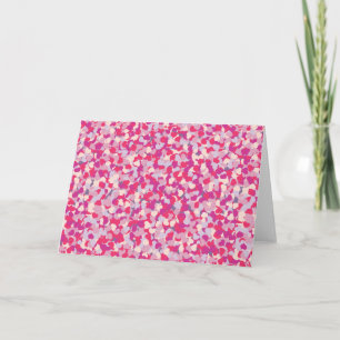 multi Colour Heart Confetti2 Holiday Card