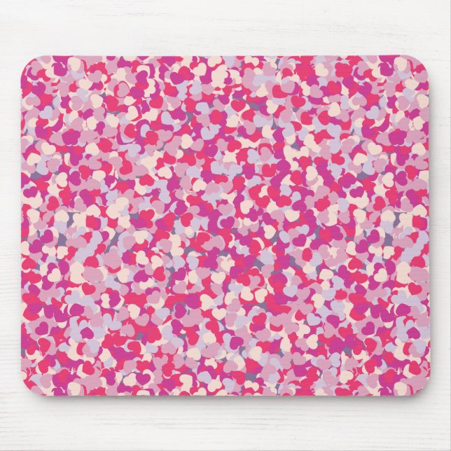 multi Colour Heart Confetti2 Mouse Pad (Front)