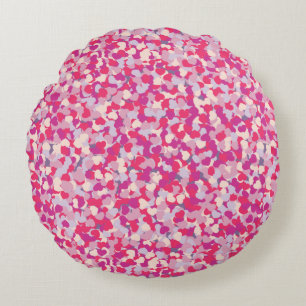 multi Colour Heart Confetti2 Round Cushion