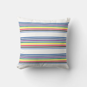 Multi-Colour Horizontal Stripes Colourful Cushion