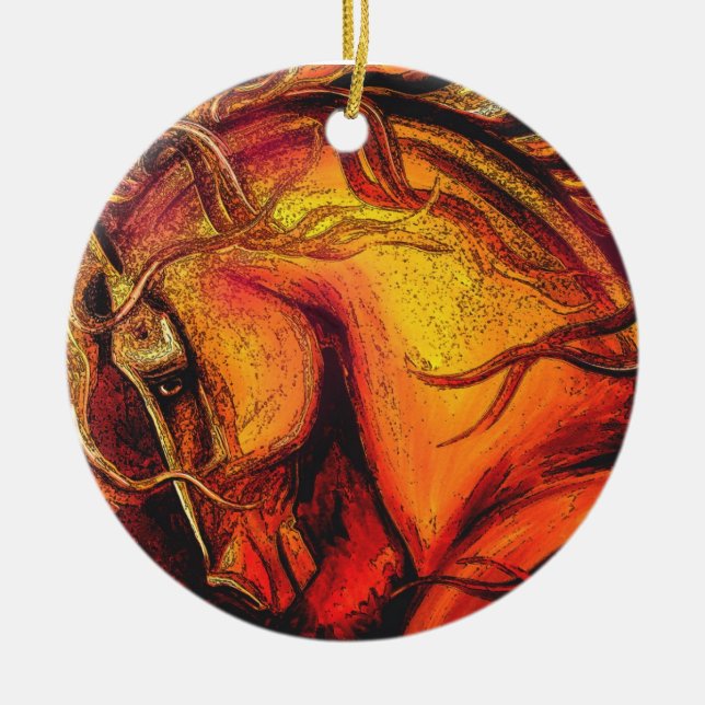 Multi Colour Horse Ornament (Front)