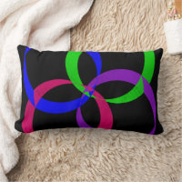 Multi Colour Interchange Geometric Throw Pillow