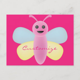 Multi-colour Kawaii Bee Thunder_Cove Postcard