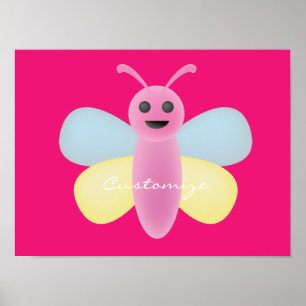 Multi-colour Kawaii Bee Thunder_Cove Poster