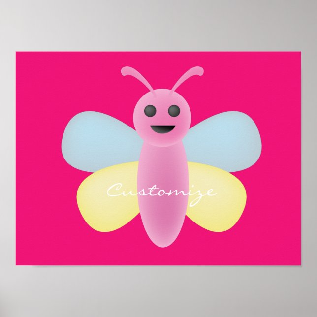 Multi-colour Kawaii Bee Thunder_Cove Poster (Front)