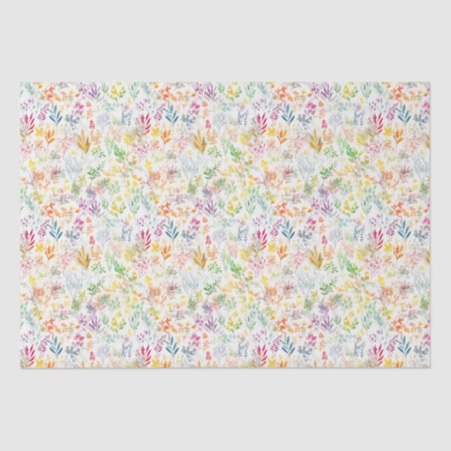 Multi-Colour Layers of Lively Leaves Tissue Paper (Front)