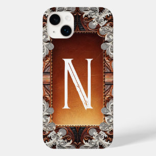 Multi Colour Leather & Elegant Lace Rustic  Case-Mate iPhone 14 Plus Case
