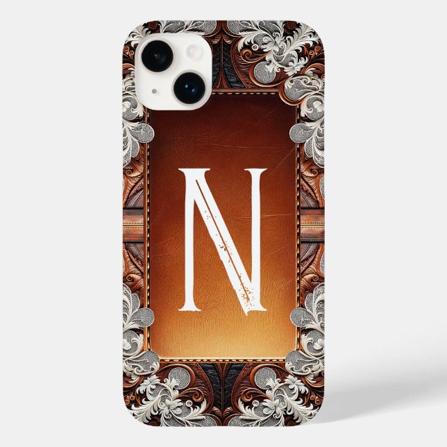 Multi Colour Leather & Elegant Lace Rustic  Case-Mate iPhone Case (Back)