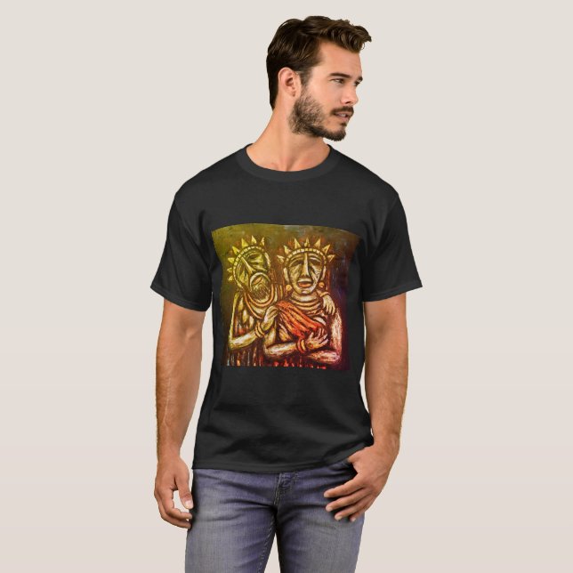 Multi Colour Modern Design Junglee T-Shirt (Front Full)
