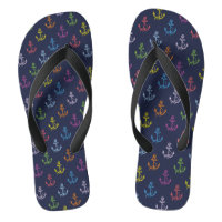 Multi-Colour Nautical Boat Anchors Pattern