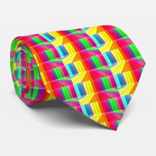 Multi Colour Neon  Pattern Necktie