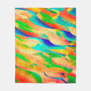 multi colour paint art abstract wallpaper backgrou fleece blanket