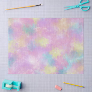 Multi-Colour Pastel Tie-Dye Pink Blue Decoupage Tissue Paper