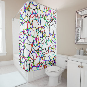 Multi-Colour Pattern Shower Curtain