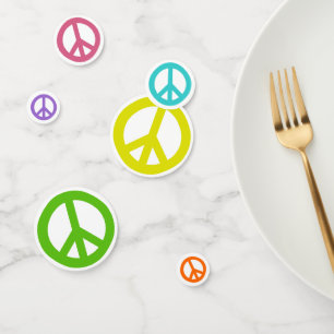 Multi Colour Peace Signs Confetti