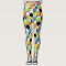 Multi-colour Pickleball pattern Leggings