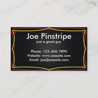 Multi Colour Pinstripe Business Card