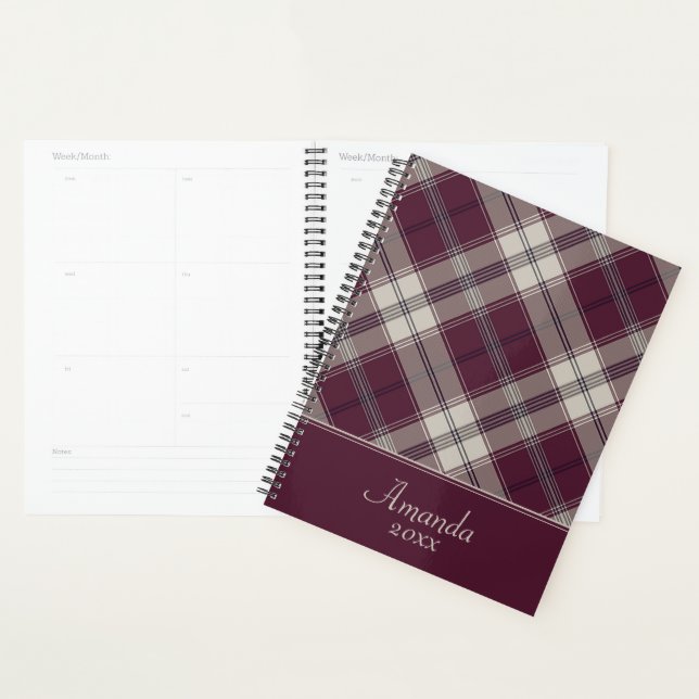 Multi-Colour Plaid Planner (Display)