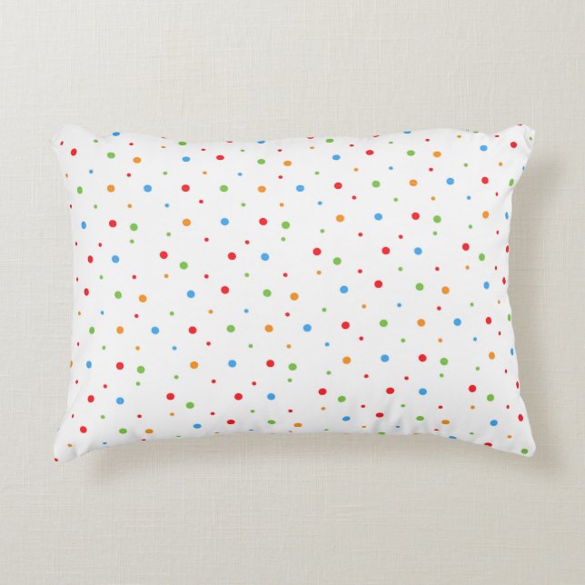 Multi-colour Polka dots pillow cover (Front)