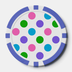 Multi Colour Polka Dots Poker Chips