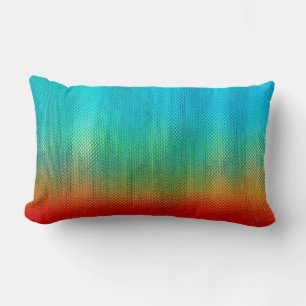 Multi-Colour Rainbow Chic Abstract Pattern Lumbar Cushion
