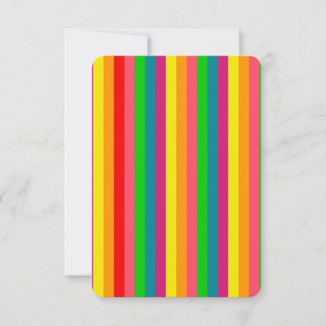 Multi Colour Rainbow Vertical Stripes Pattern (Front)