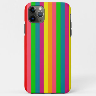 Multi Colour Rainbow Vertical Stripes Pattern iPhone 11 Pro Max Case