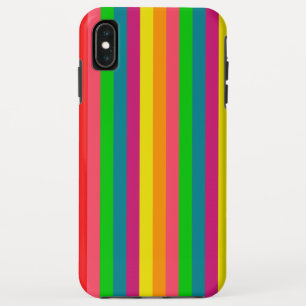 Multi Colour Rainbow Vertical Stripes Pattern iPhone XS Max Case