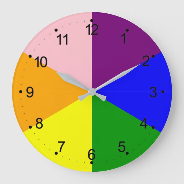 Multi Colour Round Clock (Front)