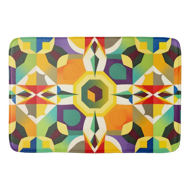 Multi Colour Shape 1 Bath Mat (Front)