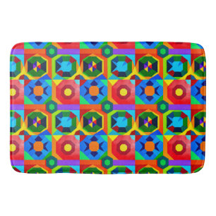 Multi Colour Shapes 2 Bath Mat