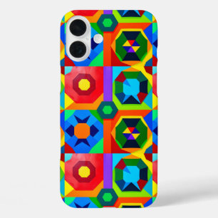 Multi Colour Shapes 2 iPhone 16 Plus Case