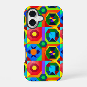 Multi Colour Shapes 2 iPhone 16 Case
