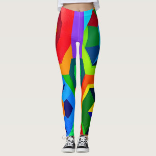 Multi Colour Shapes 2 Leggings