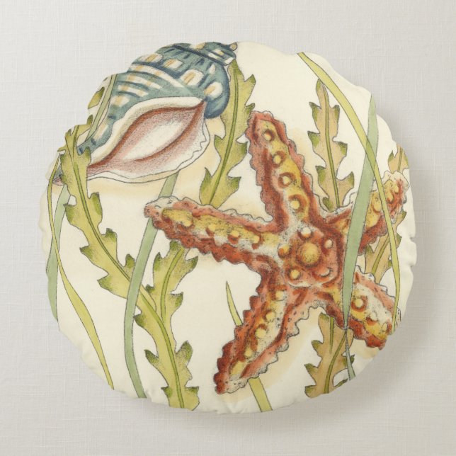 Multi-Colour Shell Party Round Cushion (Front)