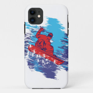 Multi Colour Snowbarder Cathching High Snow Drifts iPhone 11 Case