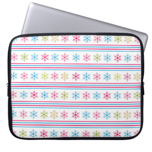 Multi Colour Snowflakes Laptop Sleeve