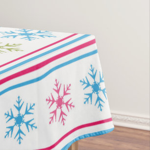 Multi Colour Snowflakes Tablecloth