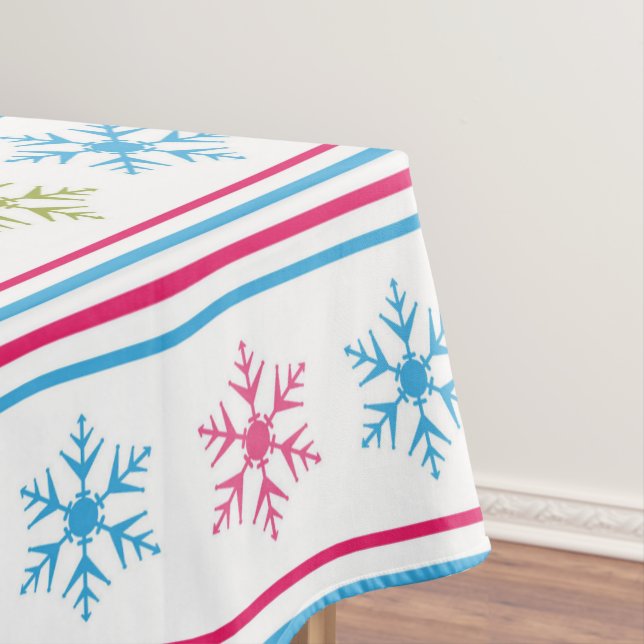 Multi Colour Snowflakes Tablecloth (In Situ)