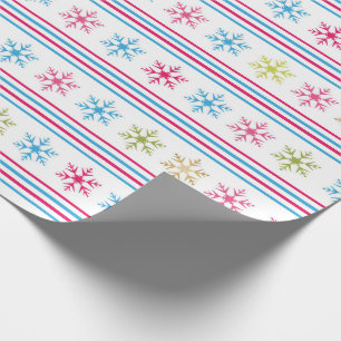 Multi Colour Snowflakes Wrapping Paper