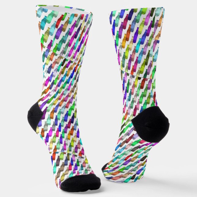 Multi Colour Soda Bottles Socks (Angled)