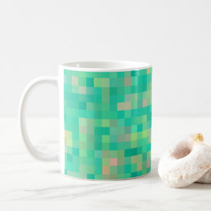 Multi-Colour Square Pattern Coffee Mug