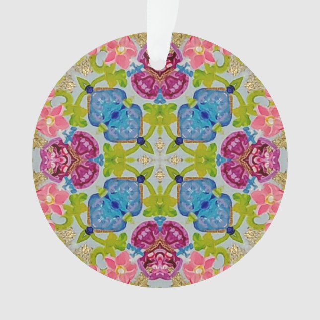 Multi Colour Stained Glass Acrylic Ornament (Front)