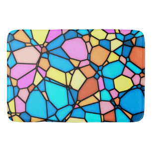 Multi-Colour Stained Glass  Bath Mat