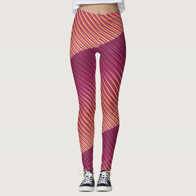 Multi Colour Stripe Leggings (Front)