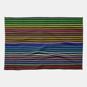 Multi Colour Striped Tea Towel