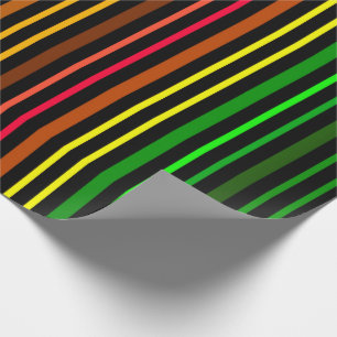 Multi Colour Striped Wrapping Paper