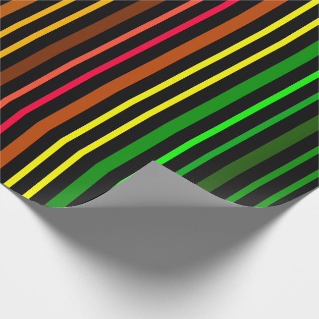Multi Colour Striped   Wrapping Paper (Corner)