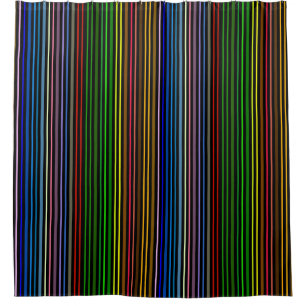 Multi Colour Stripes Shower Curtain